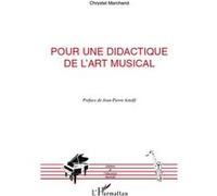 Pour une didactique de l'art musical