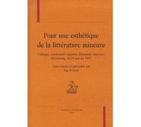 Pour une esthétique de la littérature mineure