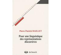 Pour une linguistique des représentations discursives
