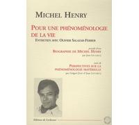 Pour une phénoménologie de la vie