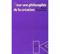 Pour une philosophie de la creation