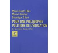 Pour une philosophie politique de l'éducation