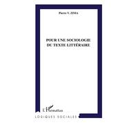 Pour une sociologie du texte littéraire – L'Harmattan