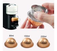 Pour une utilisation uniquement avec le filtre à café rechargeable à capsule réutilisable en acier inoxydable Nespresso Vertuo Next Vertuoline avec dosette d'origine 1 pièce