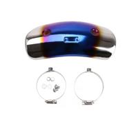Pour Universal Moto Courbé Tuyau D'échappement Silencieux Bouclier Thermique Couvercle Protecteur De Protection(Color-C)