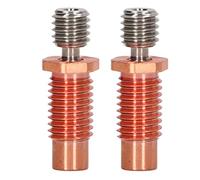 Pour V6, pour l'imprimante 3D, 2pcs 24 mm All Metal Holend Gorge Tube, Bi Metal Externe Hex Ext extrémité à l'extrémité de la gorge