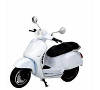 Pour Vespa 2017 GTS 125CC 1:18 Locomotive Simulation De Vélo Modèle Moulé Sous Pression De Scooter Réplique De Moto Recueillir Des Souvenirs Ornement Cadeau(White)