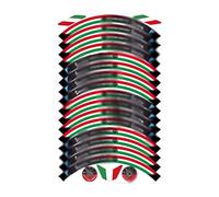 pour Vespa pour Primavera pour GTS pour GTV 250 300 pour Sprint 50 150 Autocollant Roue Moto 12"décalcomanies Jante Scooter Réfléchissantes (Couleur : BlackOne)