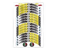 pour Vespa pour Primavera pour GTS pour GTV 250 300 pour Sprint 50 150 Autocollant Roue Moto 12"décalcomanies Jante Scooter Réfléchissantes (Couleur : 4)
