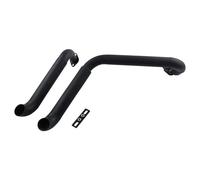 Pour Virago Pour XV535 Pour XV400 Toutes Les Années Moto Double Échappement Système Complet Silencieux Noir Chrome Double Silencieux Tuyau Silencieux d'échappement(Noir)