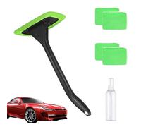 Pour vitre intérieure de voiture - Nettoyeur de verre télescopique, brosse en microfibre amovible, réchaud de rétroviseurs domestiques, équipement d'entretien pour camionnettes et minifourgonnettes |