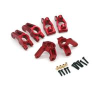 Pour VKAR 1/10 4WD Coupelle Direction Arrière Métal Transposition C Siège Télécommande Voiture Véhicules Chenilles Accessoires Mises Niveau Remplacements Pièces Voiture RC(Red)
