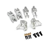 Pour VKAR 1/10 4WD Coupelle Direction Arrière Métal Transposition C Siège Télécommande Voiture Véhicules Chenilles Accessoires Mises Niveau Remplacements Accessoires voitures RC(Silver)