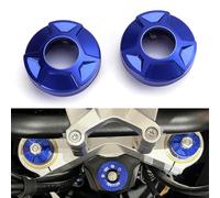 Pour VOGE Valico DS900X DS525X DS625X 900 DSX 525 DSX 625 DSX900 DSX525 2023 2024 2025 625dsx Accessoires Moto Trois Étoiles Couverture Colonne en Aluminium CNC Couverture Décorative Antichoc (Bleu)