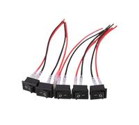 Pour voiture automobile RV interrupteur à 2 broches avec fil 5 pièces/lot interrupteur à bascule rond ON Off SPST Mini interrupteurs à bascule 12V Ignition Starter pour Voiture(A2)