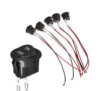 Pour voiture automobile RV interrupteur à 2 broches avec fil 5 pièces/lot interrupteur à bascule rond ON Off SPST Mini interrupteurs à bascule 12V Ignition Starter pour Voiture(A3)