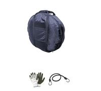 Pour voiture, SUV, 4 x 4, fourgonnettes avec pneus 215/55 R18 Taille XL Housse de roue de secours avec fermeture éclair et poignées Taille XL 20 x 66 cm Protège roue de garage anti-déchirure