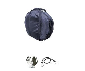 Pour voiture, SUV, 4 x 4, fourgonnettes avec pneus 235/60 R17 Taille XL Housse de roue de secours avec fermeture éclair et poignées Taille XL 20 x 66 cm Protège roue de garage anti-déchirure