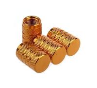 pour Voitures Motos Vélos Bouchons Valve Pneu Couvercle Tige Jante Capuchon Roue Automobile Bouchons de Valve universels(Type A- Gold)