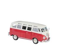 pour Volkswagen T1 Bus Van Samba Travel Bus 1:24 Alliage Moulé sous Pression Modèle De Voiture De Luxe Simulation Décoration De La Maison Cadeaux(Red)