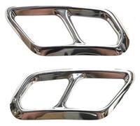 Pour Volvo Pour XC40 2018-2024 Noir Voiture Queue Gorge Tuyau Modifié Couverture Garniture Tuyaux D'échappement Cadre tuyau d'échappement pièce modifiée(Silver)