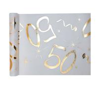 SANTEX 6158-50-30, Chemin de Table Anniversaire Age Or 50 Ans