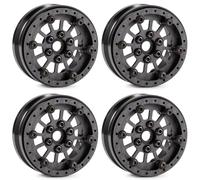 Pour VRD VS4-10 Pour Phoenix H10 OPTIC Pour SCX10 Pour Capra Pour TRX4 Pour LCG 1/10 Rigs Décalage Réglable Ultralight Carbon Aluminium 1.9 Roues Beadlock RC Pièces Rechange(Type A)