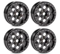 Pour VRD VS4-10 Pour Phoenix H10 OPTIC Pour SCX10 Pour Capra Pour TRX4 Pour LCG 1/10 Rigs Décalage Réglable Ultralight Carbon Aluminium 1.9 Roues Beadlock RC Pièces Rechange(Type B)