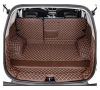 pour VW pour Atlas pour Pro pour Teramont 2017-2024 7 Places Tapis Coffre Voiture en Cuir Doublure Chargement Couvre Style Intérieur Tapis De Coffre Voiture(Coffee A)