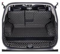 pour VW pour Atlas pour Pro pour Teramont 2017-2024 7 Places Tapis Coffre Voiture en Cuir Doublure Chargement Couvre Style Intérieur Tapis De Coffre Voiture(Black Beige A)
