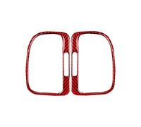 Pour VW Pour Golf 6 Pour Gti R Pour MK6 2008-2012 Autocollants Décoratifs Fibre Carbone Tableau Bord Voiture Grilles D'aération Gauche Garniture Console Centrale(RED)