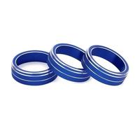 Pour VW Pour Golf 7 MK7 2014-2020 Auto Bouton Commande Climatisation Voiture Interrupteur Anneau Décoration Intérieur Automatique Ensmble De 3 Pièces Autocollants Décoratifs Tableau Bord(Blue)