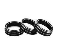 Pour VW Pour Golf 7 MK7 2014-2020 Auto Bouton Commande Climatisation Voiture Interrupteur Anneau Décoration Intérieur Automatique Ensmble De 3 Pièces Autocollants Décoratifs Tableau Bord(Black)