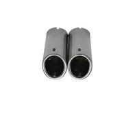 Pour VW Pour Jetta 2.8" Inlet Car Auto Exhaust Muffler Tip Pipe Stainless Steel Chrome Trim Rear Tail Throat 2PCS(2PCS Silver)