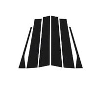 Pour VW Pour Jetta Mk5 Berline 2006 2007 2008 2009 2010 Garniture De Montant De Porte Et De Vitre Autocollant Noir Brillant HRQCTIM(Carbon fibre look)