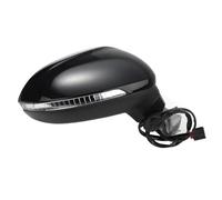 Pour VW Pour Passat B8 2017 2018 2019 2020 Ensemble Rétroviseur Latéral Voiture Côté Gauche Droit Clignotant Électrique Pliable 6 8 9 13 Fils IENQBVL(9 Wire Right Black)