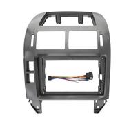 pour VW pour Polo 2004 2005 2006 2007 2008 2009 2010 Façade De Navigation avec Écran 9" Et Lecteur Multimédia Android PYPFQUMQGR(Frame-Silver-Cord)