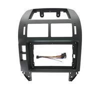 pour VW pour Polo 2004 2005 2006 2007 2008 2009 2010 Façade De Navigation avec Écran 9" Et Lecteur Multimédia Android POMPOMPUR(Frame-Black-Cord)