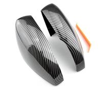 Pour VW pour Polo MK5 6R 6C 2 pièces couvercle rétroviseur latéral garniture coque remplacement accessoires capuchons rétroviseurs latéraux Couvercle Rétroviseur(Motif fibres carbone)