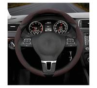 pour VW pour Polo pour Golf 5 6 7 pour Golf CC Boucle Antidérapante Housse Volant en Daim Convient(Mocha Rond 3 pièces)