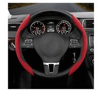 pour VW pour Polo pour Golf 5 6 7 pour Golf CC Boucle Antidérapante Housse Volant en Daim Convient(Rond Rouge 2 pièces)