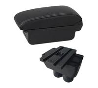 Pour VW Pour T&ouran Pour Caddy Boîte De Rangement Console Centrale Voiture Avec Interface USB Boîte Rangement Console Centrale Boîte Rangement(B3 White Line 3usb)