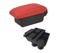 Pour VW Pour T&ouran Pour Caddy Boîte De Rangement Console Centrale Voiture Avec Interface USB Boîte Rangement Console Centrale Boîte Rangement(A4 Red No Usb)