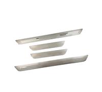 pour VW pour T-ROC 2017-2023 Plaque De Protection De Seuil Coffre Voiture en Acier Inoxydable Pédale De Bienvenue Protection De Pare-Chocs Arrière(4 PIÈCES)