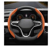 pour VW pour Tcros G3 pour Caddy pour Tiguan Boucle Antidérapante Housse Volant en Daim Adapté(Orange en Forme de D 2 pièces)