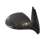 Pour VW Pour Tiguan 2009-2016 Ensemble Rétroviseur Latéral Porte D'aile Voiture Cadre Couverture Rétroviseur, Lentille En Verre Clignotant Lampe IENQBVL(6pins Right brown)