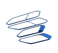 Pour VW Pour Tiguan MK2 2017 2018 2019 2020 2021 2022 Garnitures Cadre De Poignée Porte Intérieure De Voiture Décoration Intérieure(Blue)