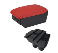 Pour VW Pour Touran Pour Caddy Boîte D'accoudoir De Voiture Boîte De Rangement De Console Centrale Centrale Avec Interface USB CFCPKOYOZD(C4 red 7USB)