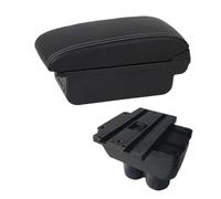 Pour VW Pour Touran Pour Caddy Boîte D'accoudoir De Voiture Boîte De Rangement De Console Centrale Centrale Avec Interface USB CFCPKOYOZD(B3 white line 3USB)