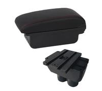 Pour VW Pour Touran Pour Caddy Boîte D'accoudoir De Voiture Boîte De Rangement De Console Centrale Centrale Avec Interface USB CFCPKOYOZD(B1 red line 3USB)